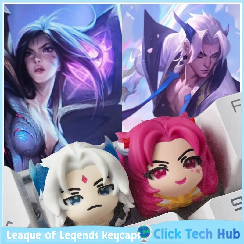 

Колпачки для клавиш Heroes, колпачки для клавиш на тему игры The Unforgetted Yone Daughter Of The Void, персонализированные механические колпачки для клавиш из смолы, подарок
