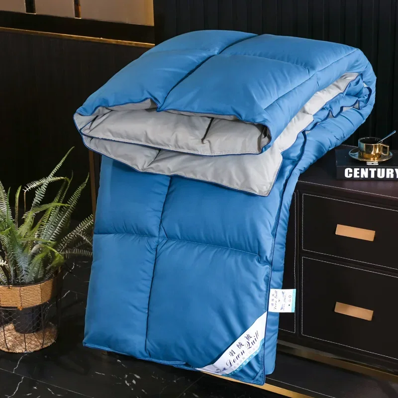 Premium White Goose Down Comforter Stitch Blanket Thick Winter Quilt Filling Feather Down Quilt Student Thick Winter Quilt 이불
