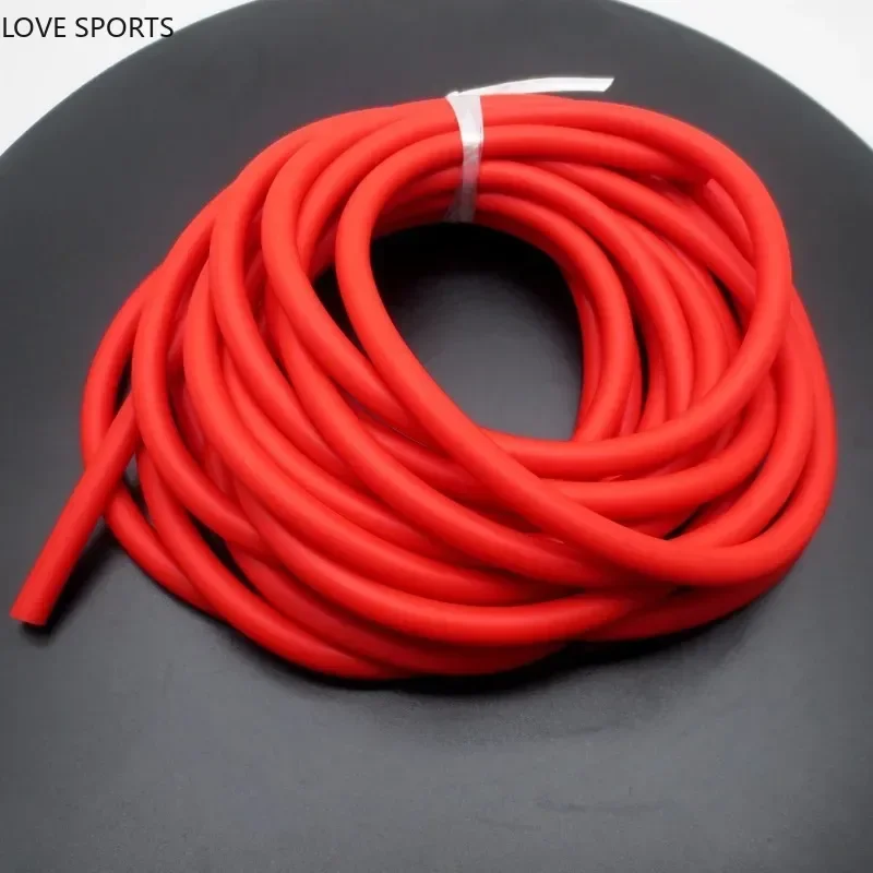 5M Natural Latex Tensile Rubber Hoses 8mm Solid Stretch Tension Rope High Elastic Tube Hunting Slingshot Catapult Fitness Bands