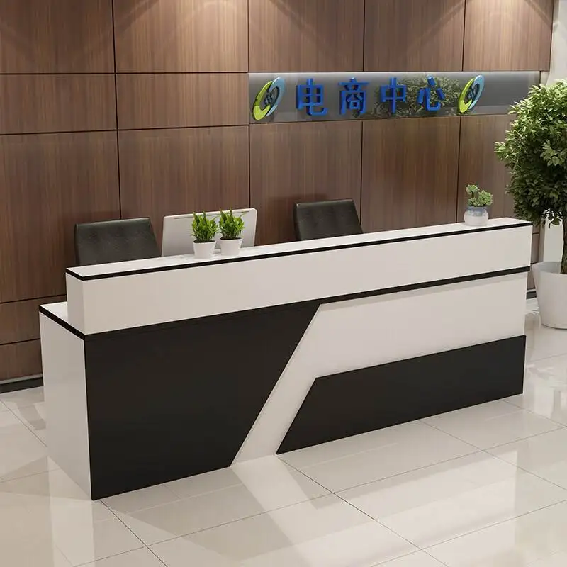 Company front desk reception clothing store checkout page travel agency office counter desk intermediary service consultation