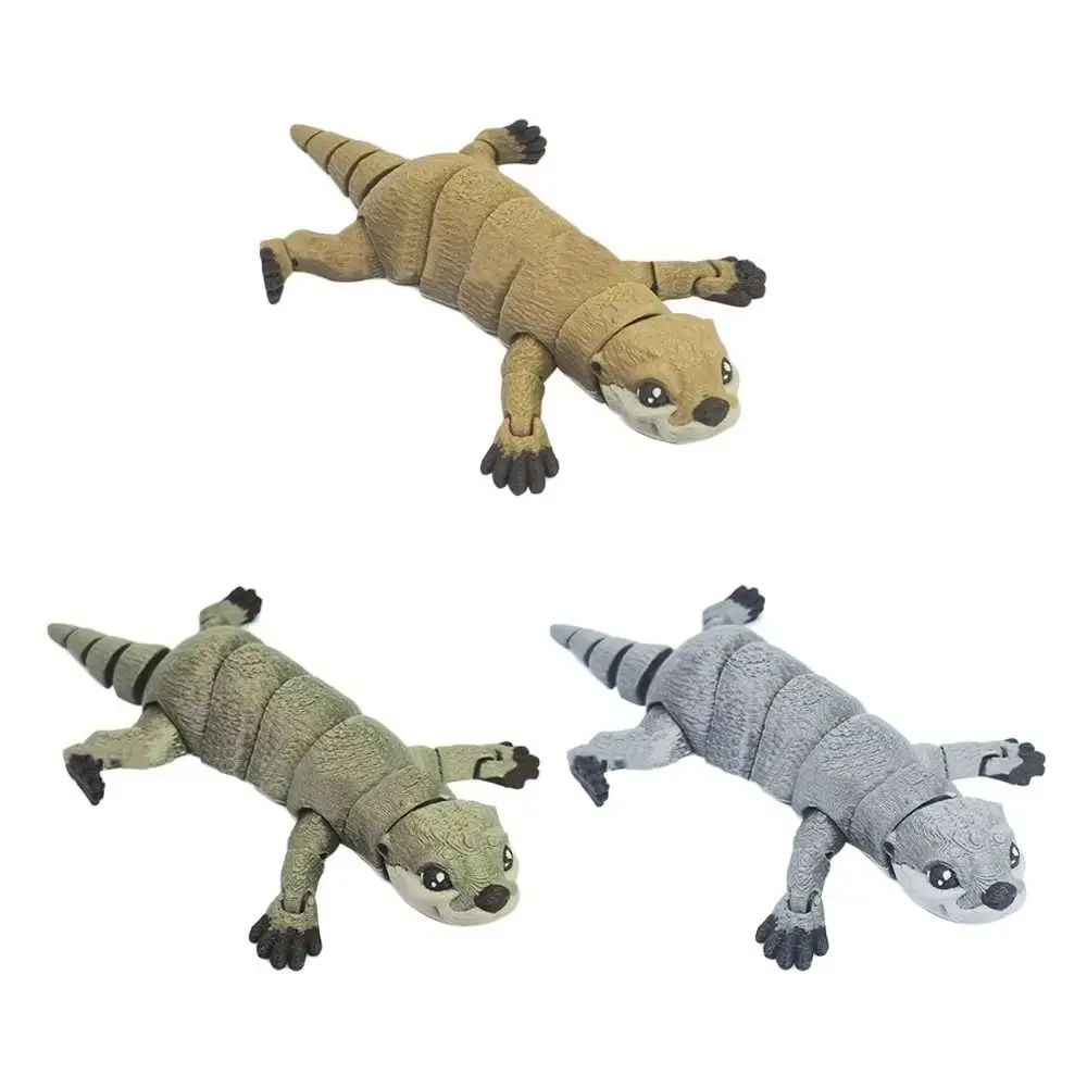 Diseño creativo, lontra impresa en 3D, estilo lindo, modelo de lontra PLA multiarticulado, juguete PLA, Mini muñeca lontra móvil, regalo