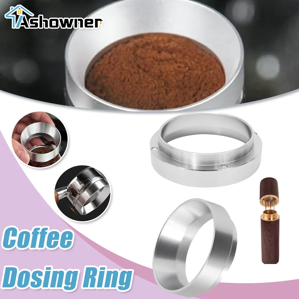 

Espresso Dosing Ring Magnetic Coffee Dosing Funnel Filter for Brewing Bowl Coffee Powder Basket Scoop Tool 51/53/58MM