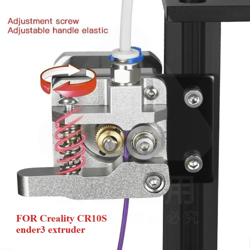 

3D Printer Accessories FOR Creality CR10 ender3 Extruder Improved, Space Gray Metal Feed Right Hand Extruder