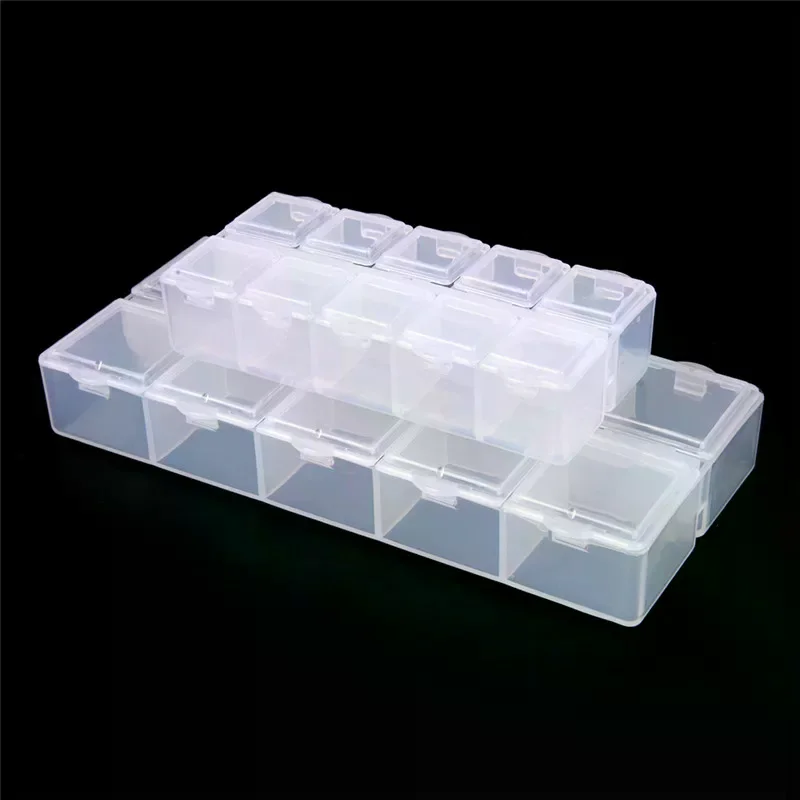 /YOV/Weekly Pills Medicine Box Case Storage Organizer Holder Colorful 10 slots 1pc