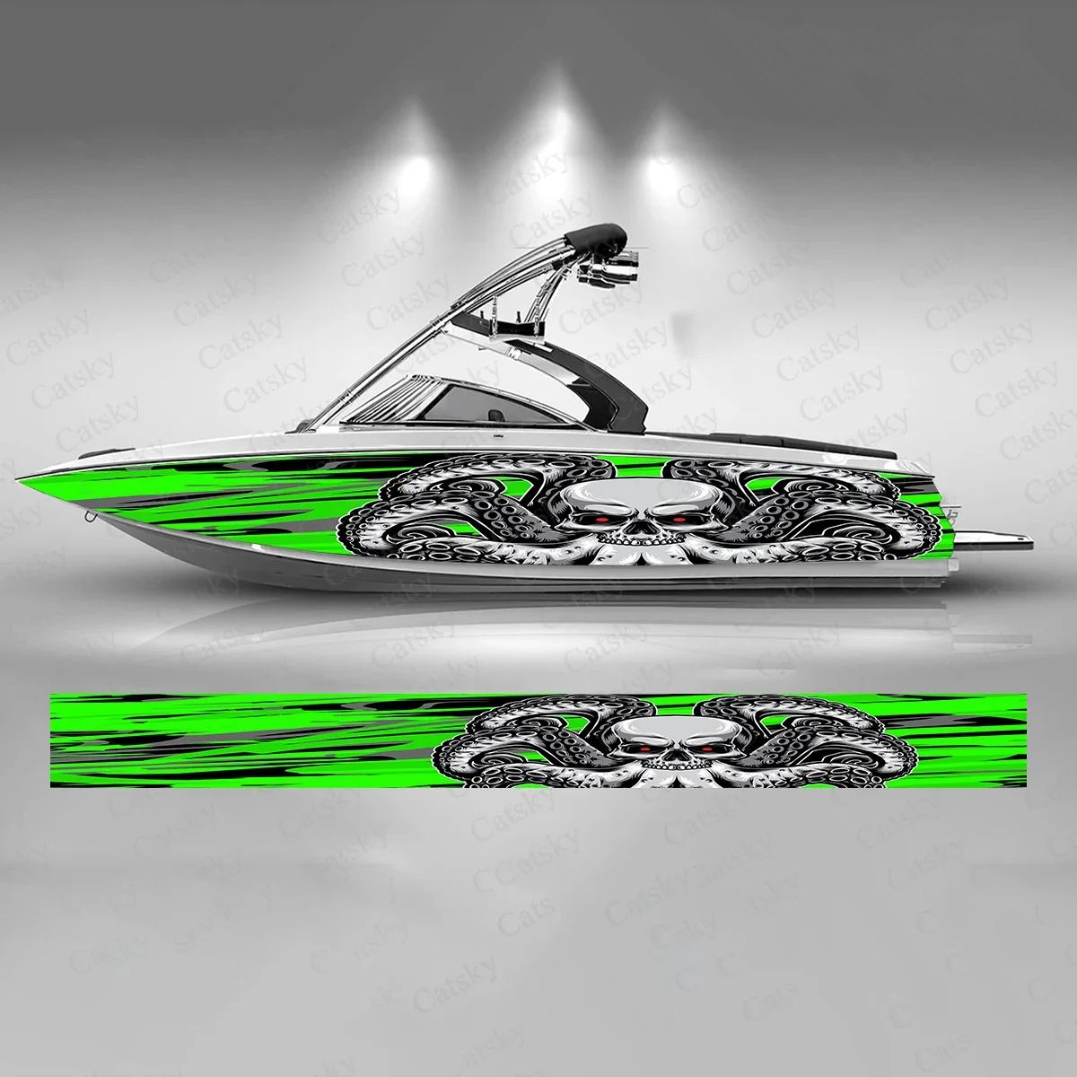 Octopus Monster Colorful Mutation Special Boat Sticker Vinyl Ship Pontoon Deck Boat Fishing Decorative Pontoon Boats Decal