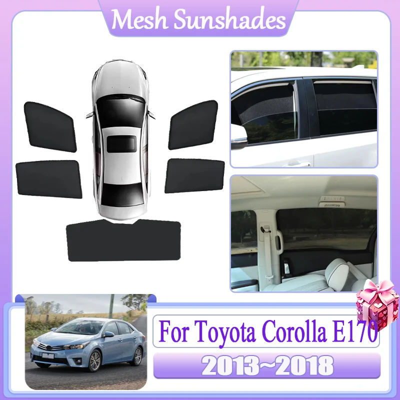Сетчатый солнцезащитный козырек для Toyota Corolla Levin E170 2013 2014 ~ 2018, автомобильный магнитный солнцезащитный козырек, инструменты с защитой от УФ-лучей, аксессуары для штор