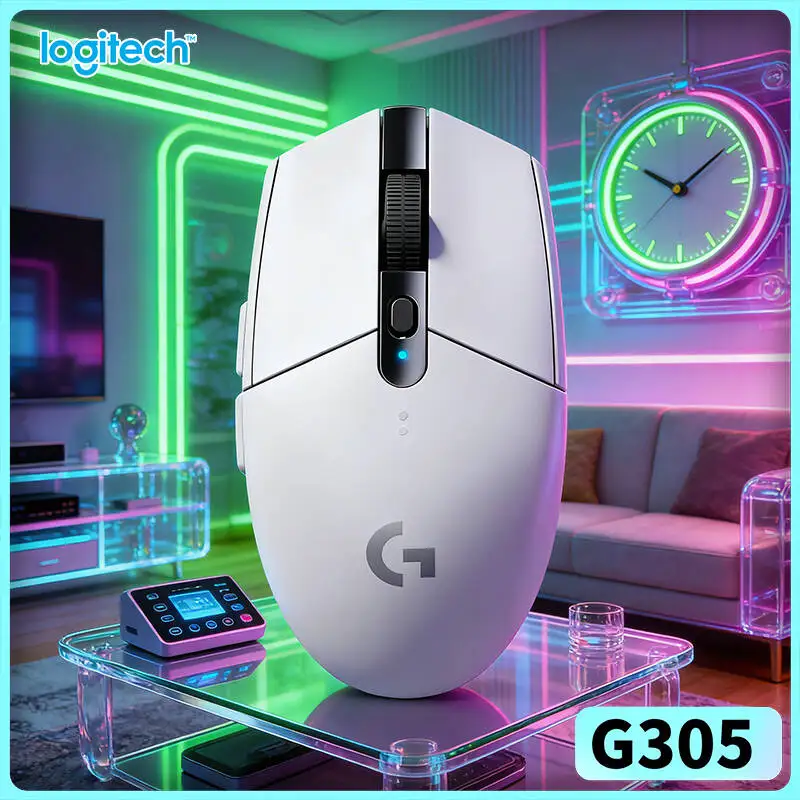 G305 Wireless Gaming Mouse, 12000 DPI HERO Precision, 6 Programmable Buttons, 250h Battery, Logitech LIGHTSPEED, PC Mac