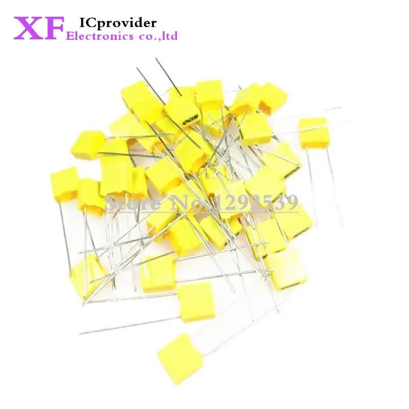 1000pcs Polypropylene Safety Plastic Film 100V 1nF ~ 470nF 100nf 220nf 10nf 47nf 22nf 1nf 0.47uf 0.1uf Correction capacitor