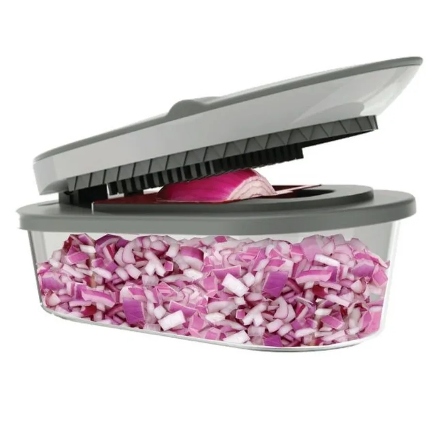 

Chopzilla Mandoline Slicer Vegetable Chopper Cheese Grater Kitchen Food Dicer Veggie Potato Cutter 4 Blades Gray
