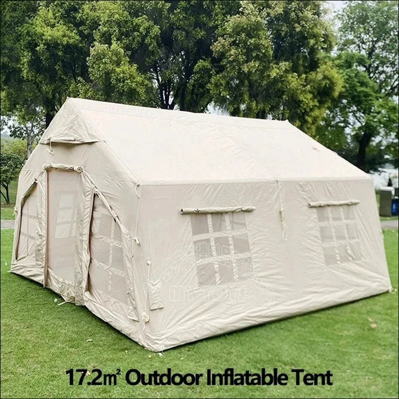 Outdoor Large Size Shelter Quick-open Inflatable Tents Wind and Rain Resistant Canopies Hiking Oxford Cloth Fabric Flysheet