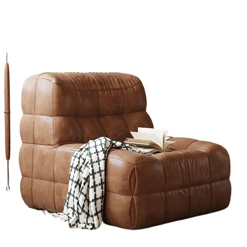

Sofa retro lazy square leisure chair bedroom single caterpillar sofa