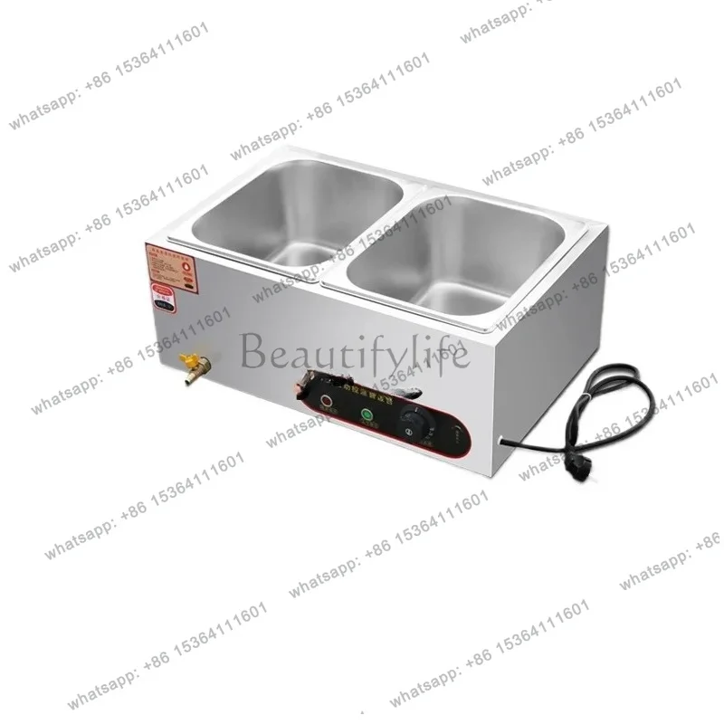zj. fast food insulation table commercial stainless steel electric heating table insulation selling table