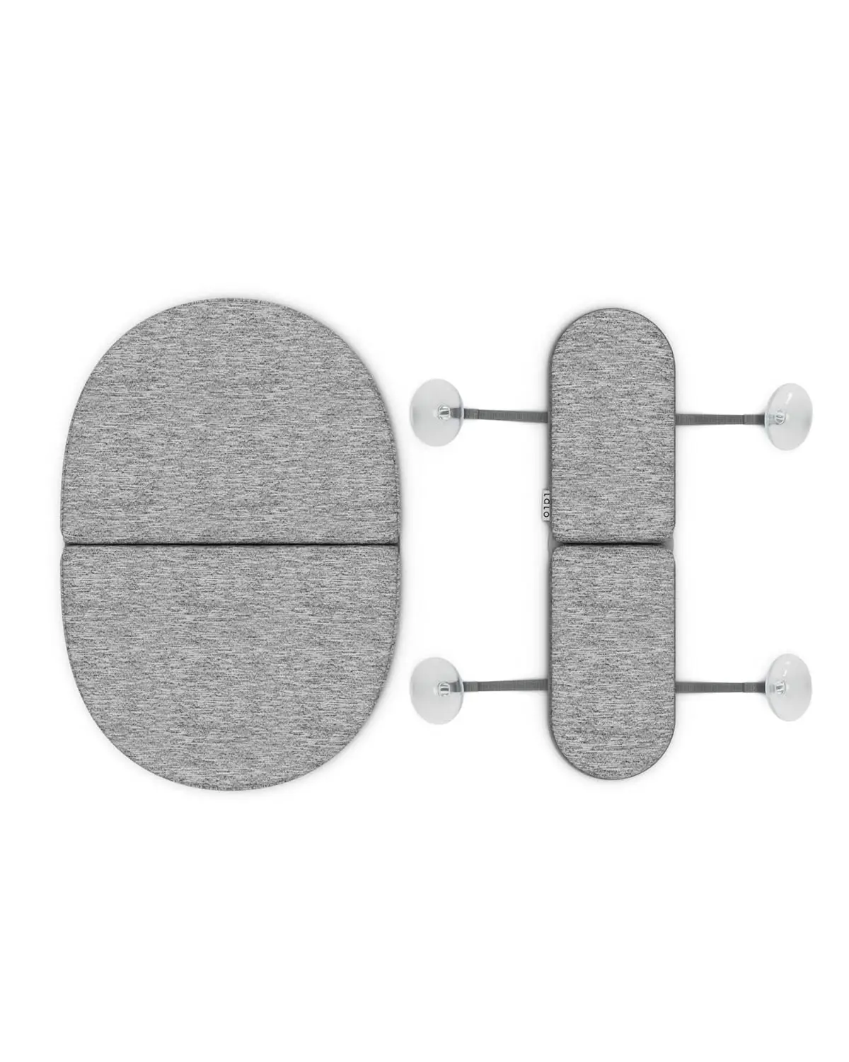 

Foldable Padded Bath Kneeler & Elbow Rest Set - Quick-Dry, Suction Cups for Stability, Grey