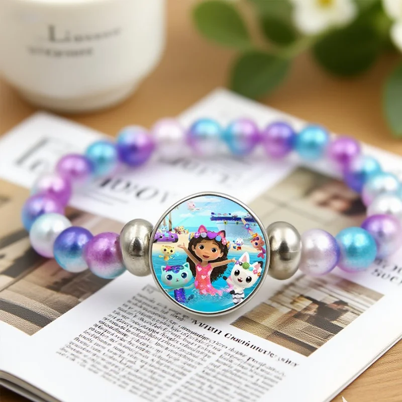 

Gabby Dollhouse Decoration Colorful Beaded Kawaii Cartoon Sweet Decorations Girls Casual Fashion Peripheral Birthday Kids Gift