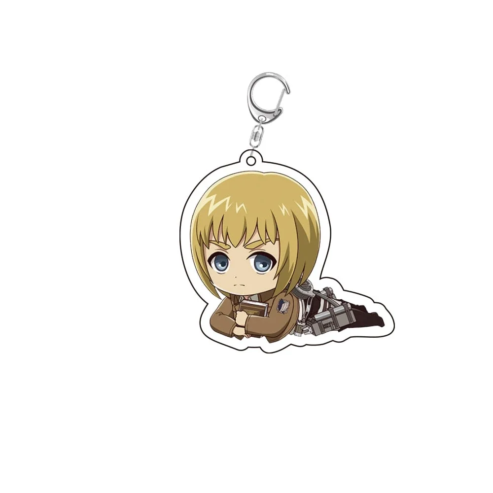 Game Shingeki No Kyojin/Attack on Titan Mikasa·Ackerman Eren Jaeger Cosplay Keychain Pendant  Acrylic Ambitus  Anime