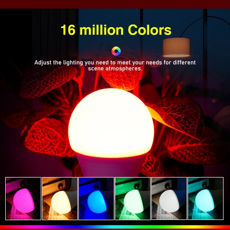 1-10 قطعة 16 لون E27 RGB LED ضوء لمبة مع جهاز التحكم عن بعد لغرفة غرادن حفلة الذكية لمبة مصباح باهتة أحمر أخضر أزرق أبيض #2