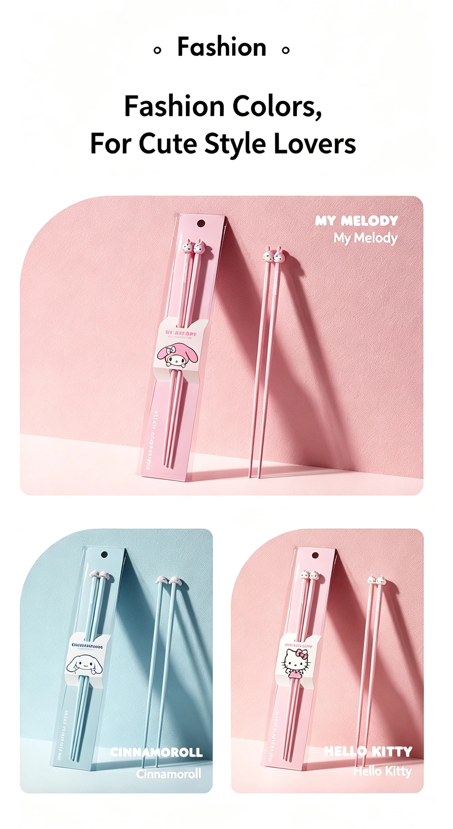Sanrio Hello Kitty Legierungs-Esslöffel, Kawaii-Stil, rutschfest, antibakteriell & Küchen-Esszubehör, Paar-Esslöffel als Geschenk – Detail 5