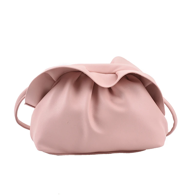 French Minority Cloud Fold Ruffled Edge Crossbody Bag For Women 2024 New Fashion Fashion Fashion Senior Sense Shoulder Bag Trend