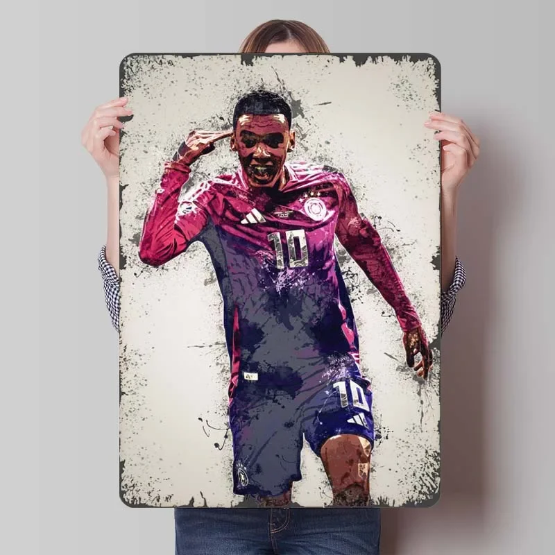 Jamal Musiala Metal Signs Soccer Posters Home Decorations Customized Tinplate Sign for Wall Art Decoration Home Decor Items Room