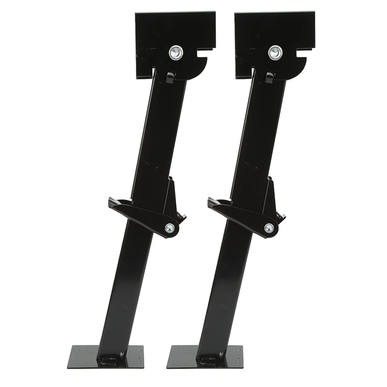 2PCS Stabilizer Jack Iron 650lb Support 1000lb Lifting Capacity Telescoping Adjustable Swing Down Outriggers Accessory