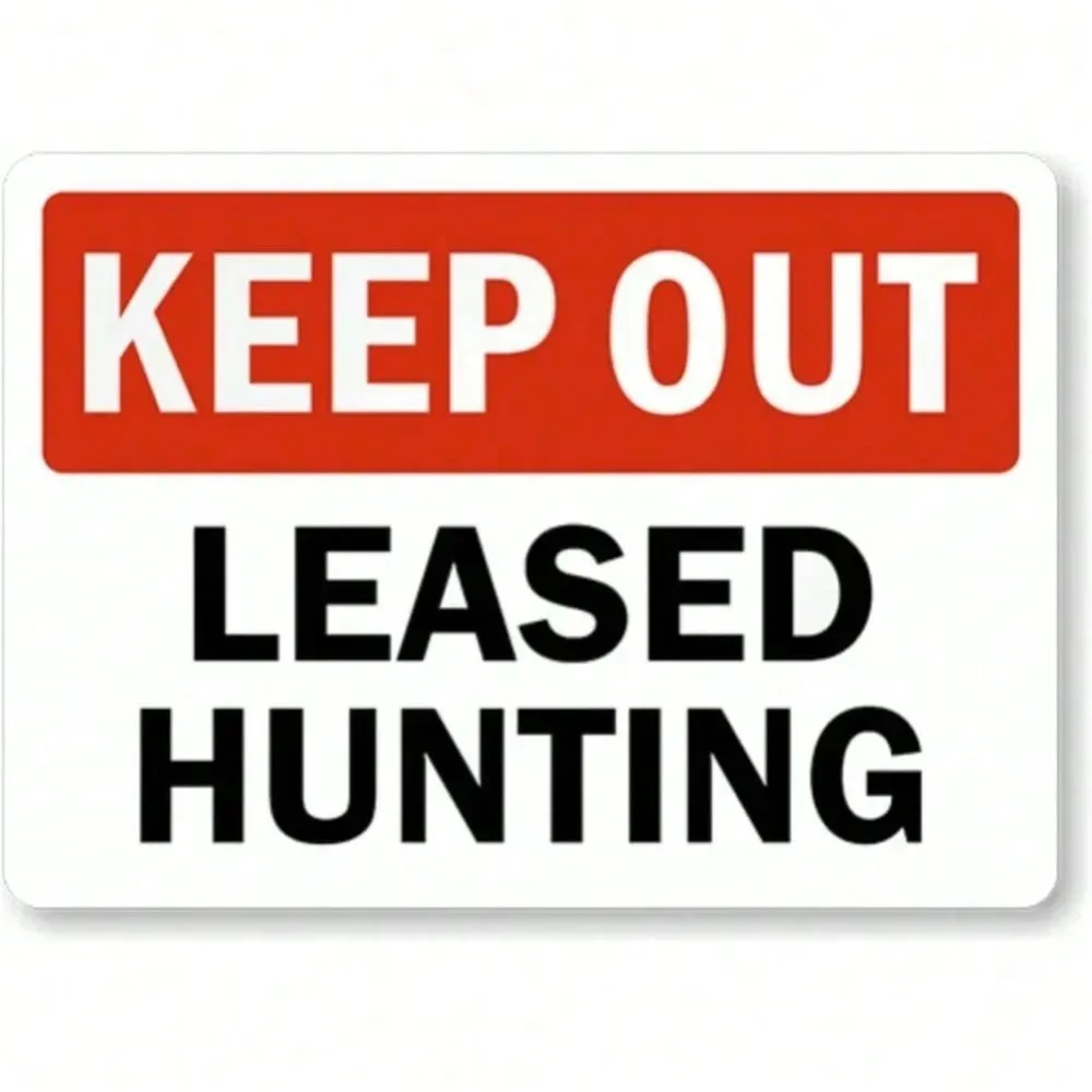 AluWeatherproof No Trespassing Sinal 8x12 Polegadas Aviso de caça de metal ao ar livre