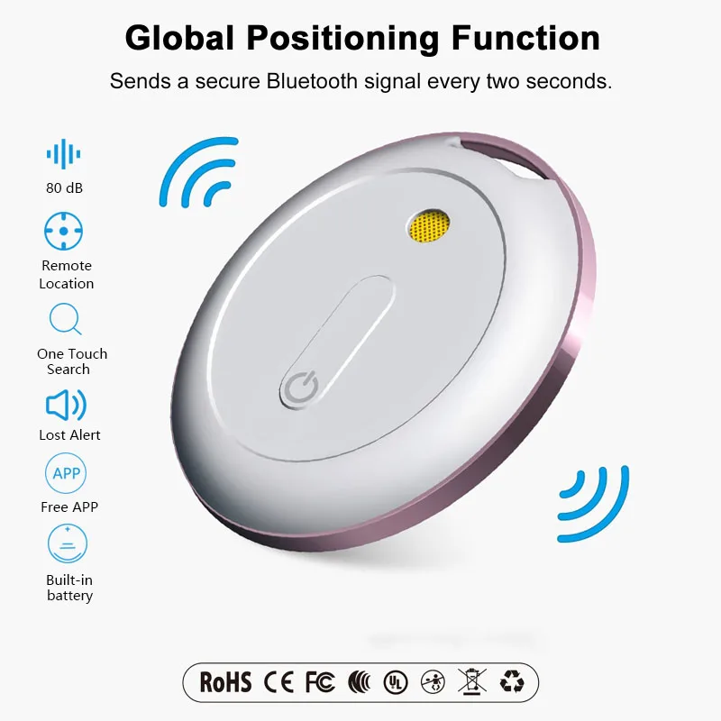 

Bluetooth Tracker Pet GPS Locator Global Position for Apple Wireless Anti-Lost Reminder Compatible with Find My for Pet Wallet