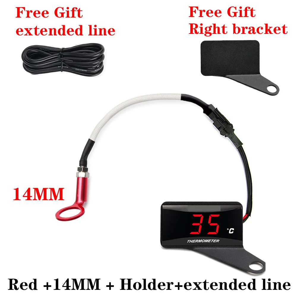 Immagine 7: KAIUVE Sensore di Temperatura Digitale Quadrato Rosso per Testata Cilindro Moto, Universale per NMAX125 XMAX250 300