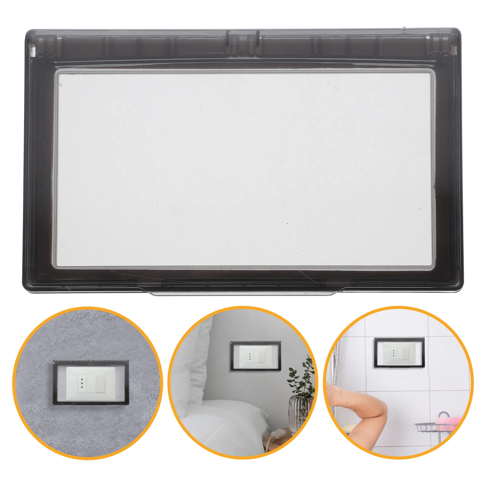 Plaque murale universelle étanche pour interrupteur, couvercle collant résistant aux intempéries, protecteur de prise de courant, noir, bébé, 2 pièces