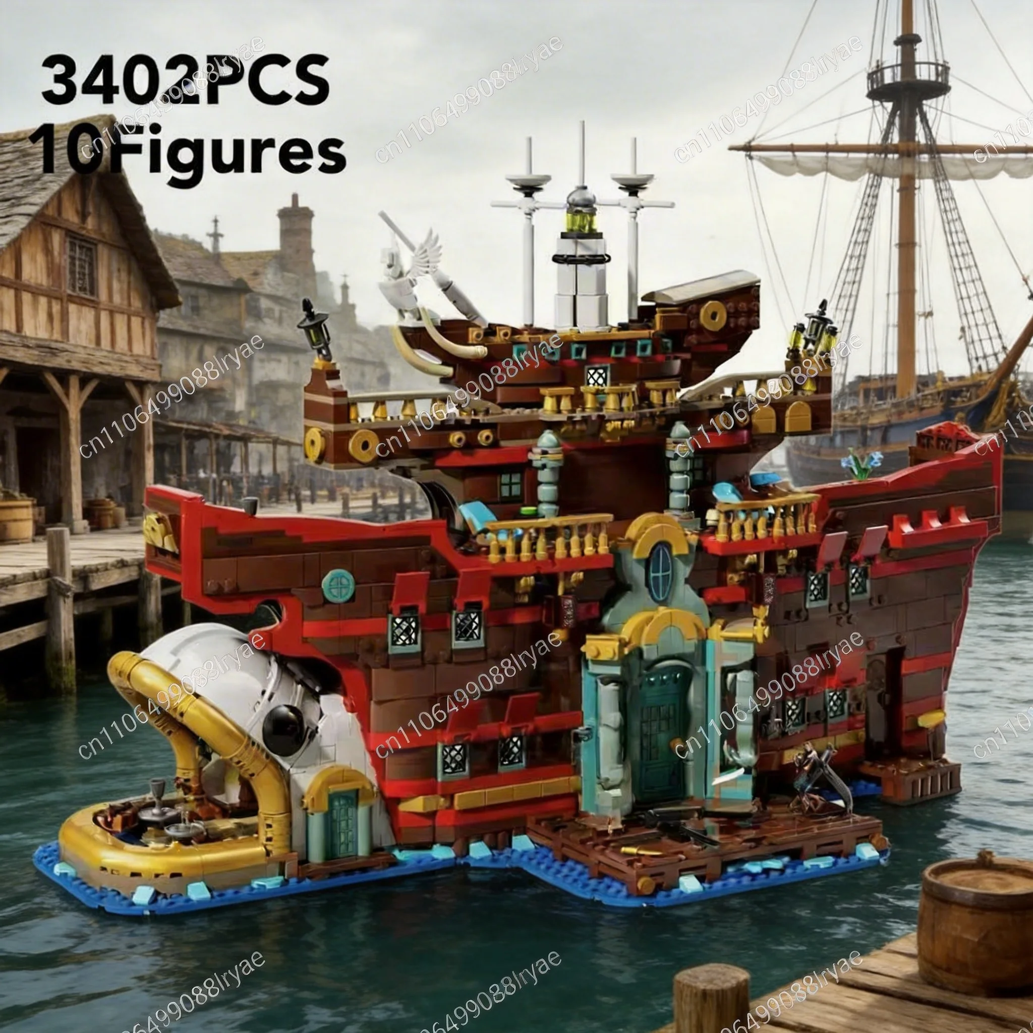 

Новый набор строительных блоков для плавучего ресторана, 3402 детали, серия Building Series, совместим с другими конструкторами, идеально подходит для рождественских подарков.