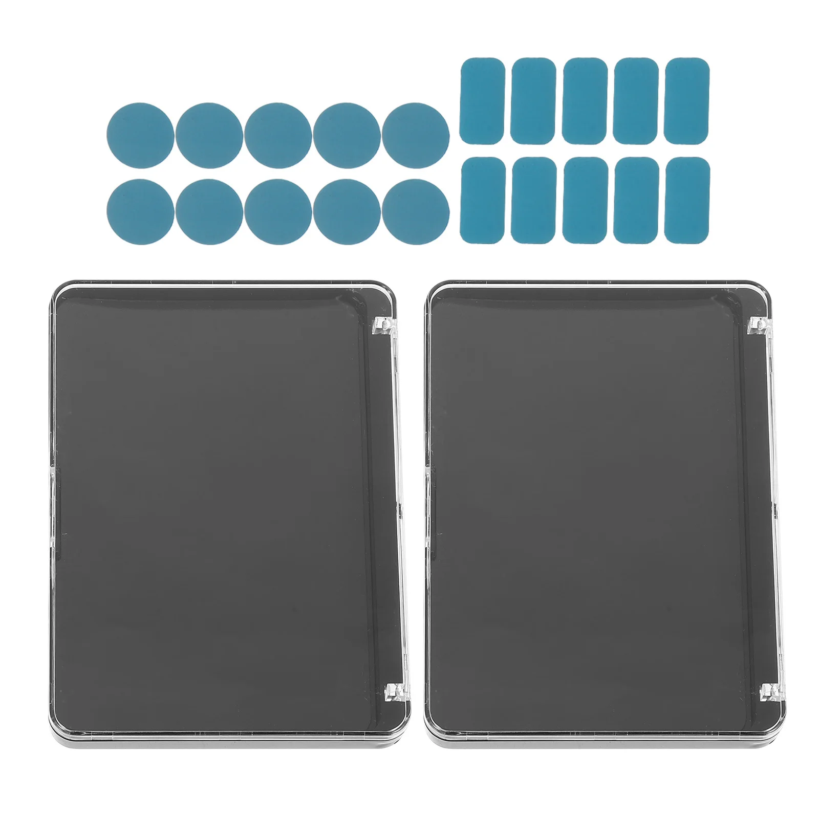 

2Pcs Makeup Palette Empty Palette Transparent Lid Eyeshadow Blush Highlighter Contour Organizer Travel Compact