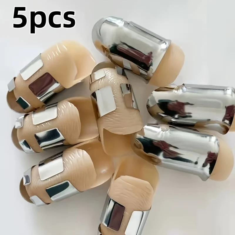 5-piece Upgraded Thumb Knife Set,Including A Finger Sleeve, A Spiked Hand Guard, A Stainless Steel Pick-up Tool,and A Handy Tool