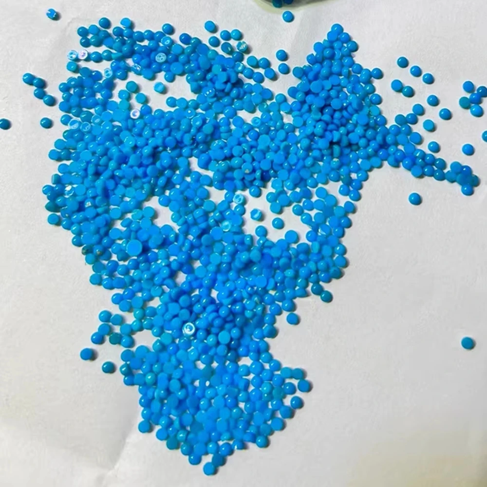 10PCS/Lot The United States High Quality Round Cabochon 1.0 - 3.0 mm Natural Blue Turquoise For DIY Handicrafts