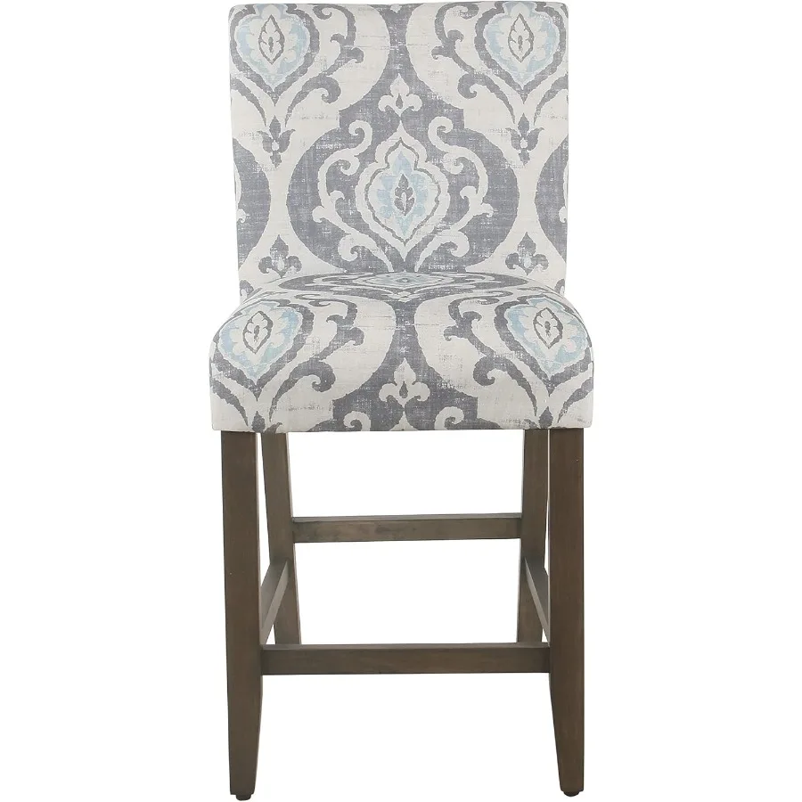 Elegante taburete de bar de 24" - Asiento giratorio de altura de mostrador de cocina azul Suri, diseño moderno de Parsons para bar en casa