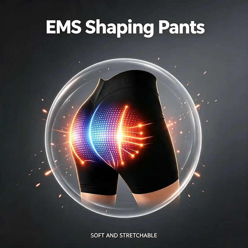 EMS Muscle Stimulator Workout Pants Shorts Microcurrent Massager Fitness Toning Trousers with Wireless Remote for Men Women Gym