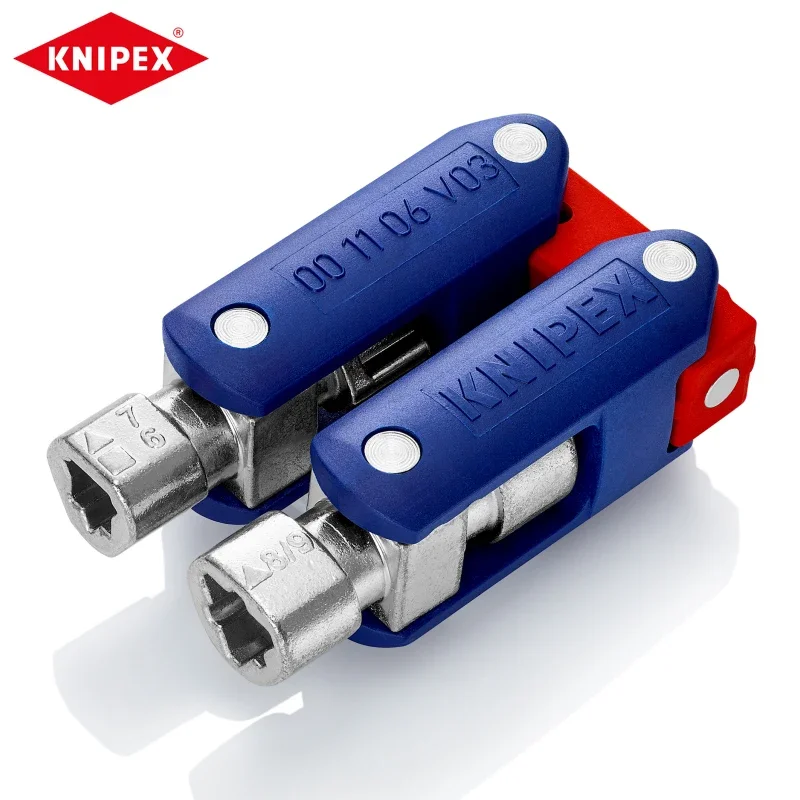 KNIPEX 00 11 06 V03 Control Cabinet Key DoubleJoint Four Different Zinc Die-cast Key Profiles In A Single Key Knipex Hand Tool