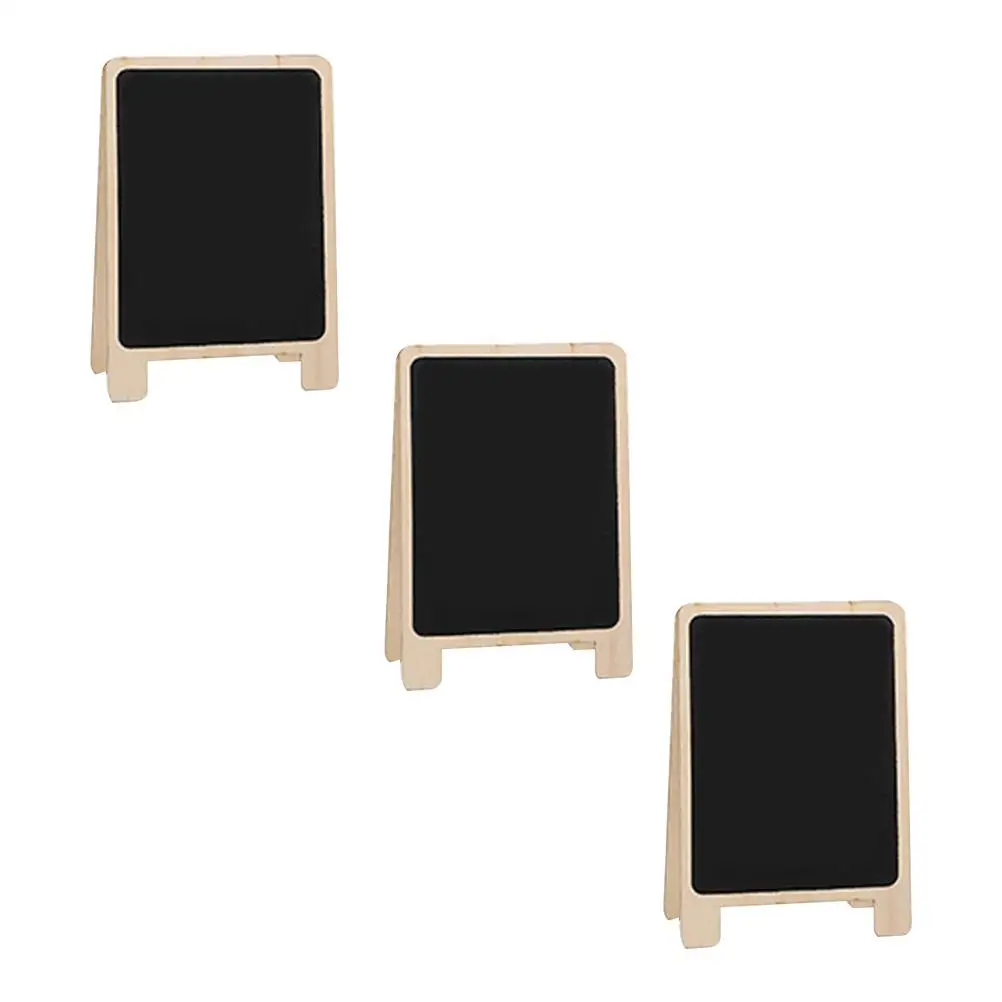 

3 Pcs Wooden Message Board Notice Boards for Home Blackboard Standing Sign Diy Painting Chalk Cypress Blackboards