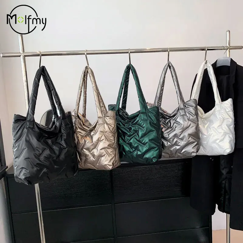 

Designer Luxury Bag Puffy Down Bags Fashion Quilted Shoulder Handbag Padded Tote Bags Versatile Down Big Capacity Tote Handbags