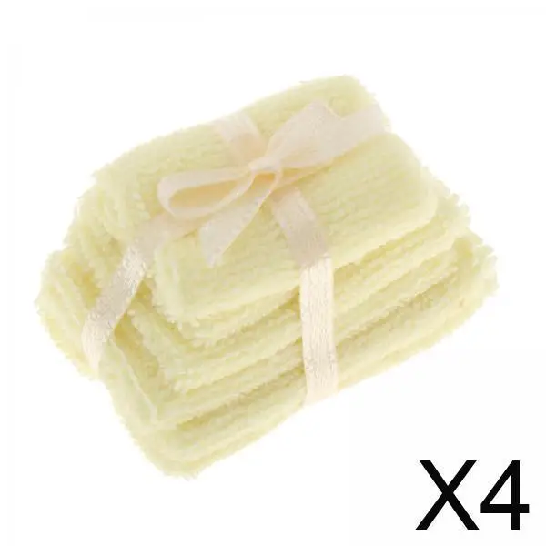 

4x 1:12 Dollhouse Miniature Towel Decoration Dolls House Face Towel Set