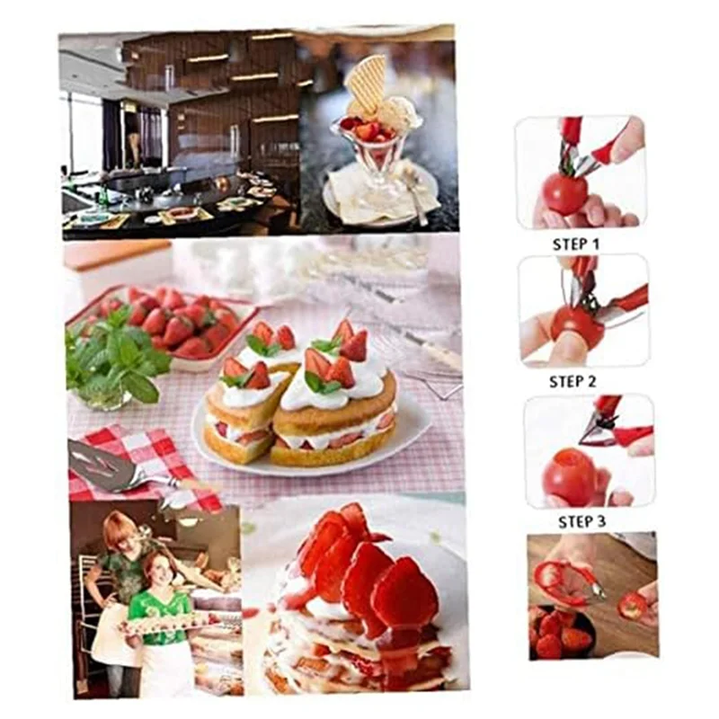 Fruit Corer Core Remover Strawberry Huller Stem Eyes Stalk Leaves Vegetable Tool For Kitchen Durable Easy Install view 3