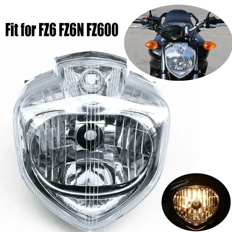 Fit For Yamaha FZ6N FZ600 FZ6 2004 - 2009 Headlight Headlamp Or Head Light Lamp Light Housing Cover Replacement