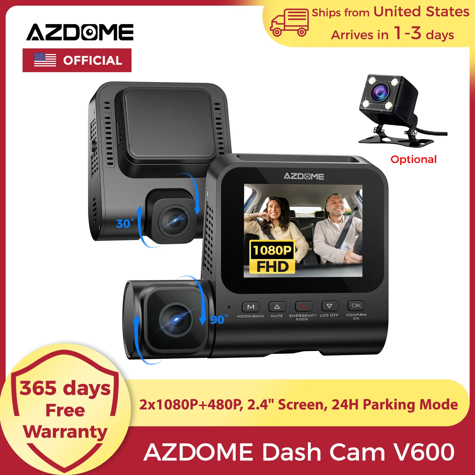 Azdome Dash Cam V60…