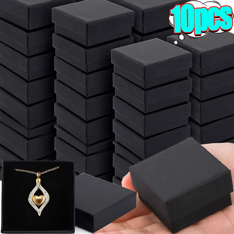 

1-10pcs Packaging and Display Watch Boxes Gifts Black Boxes Paper Decorative Bracelet Boxes Paper Jewellery Accessories