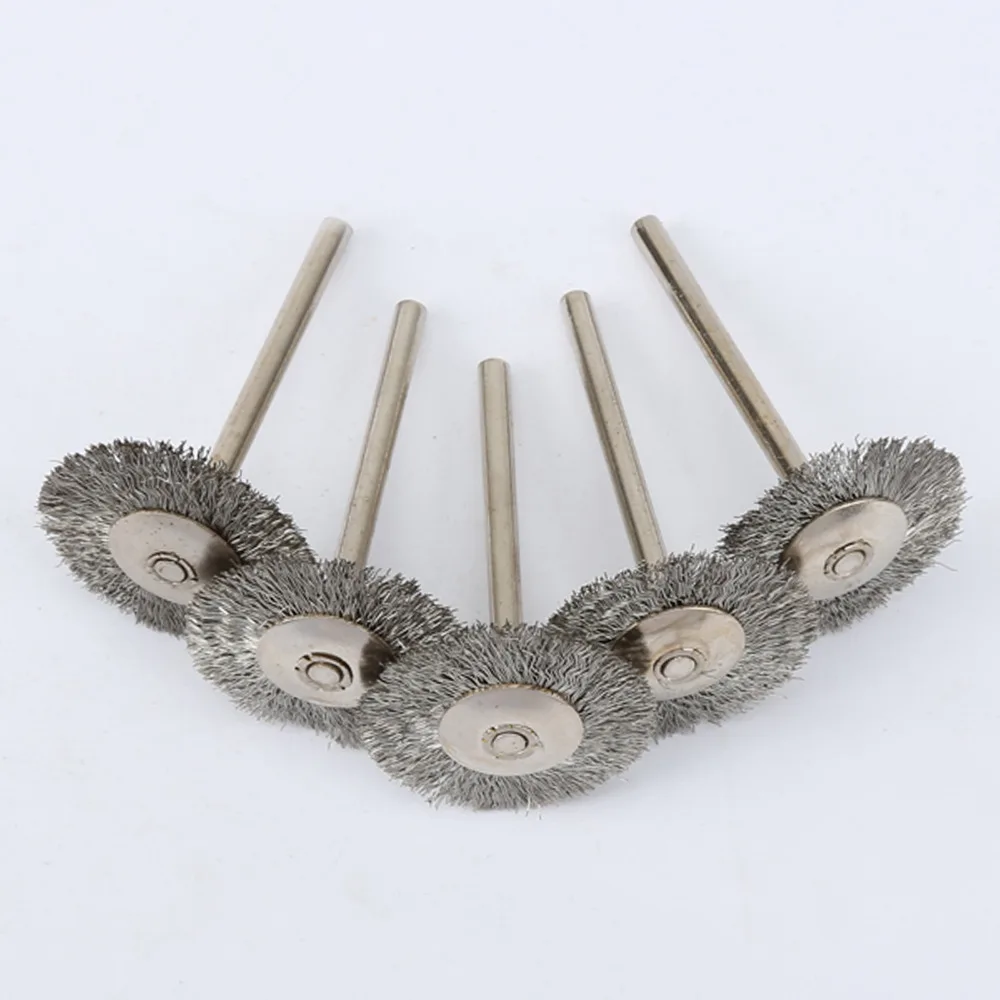 5Pcs Stainless Steel Wire Wheel Brushes Set Kit for Mini Drill Grinder Rotary Tools Dremel Accessories Polishing Brush Wheel