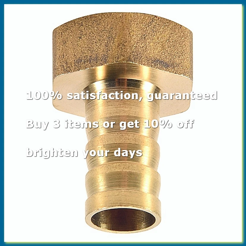 Gold Brass Fitting 10mm Hose Barb 1/2