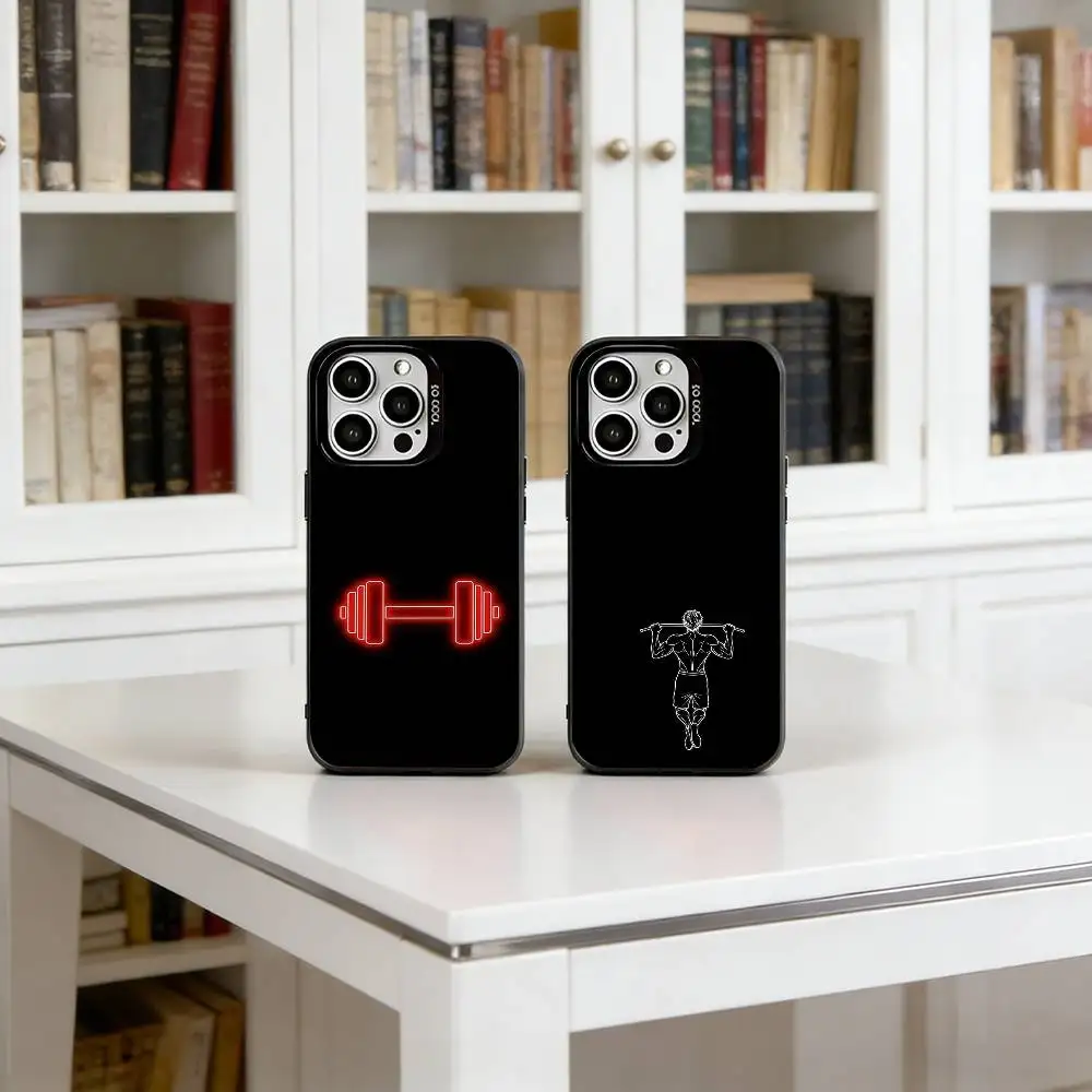 

Fitness training Phone Case For iPhone 17,16,15,14,13,12,11 Plus,Pro Max,XS,Colorful Silver Phone case Funda Cover