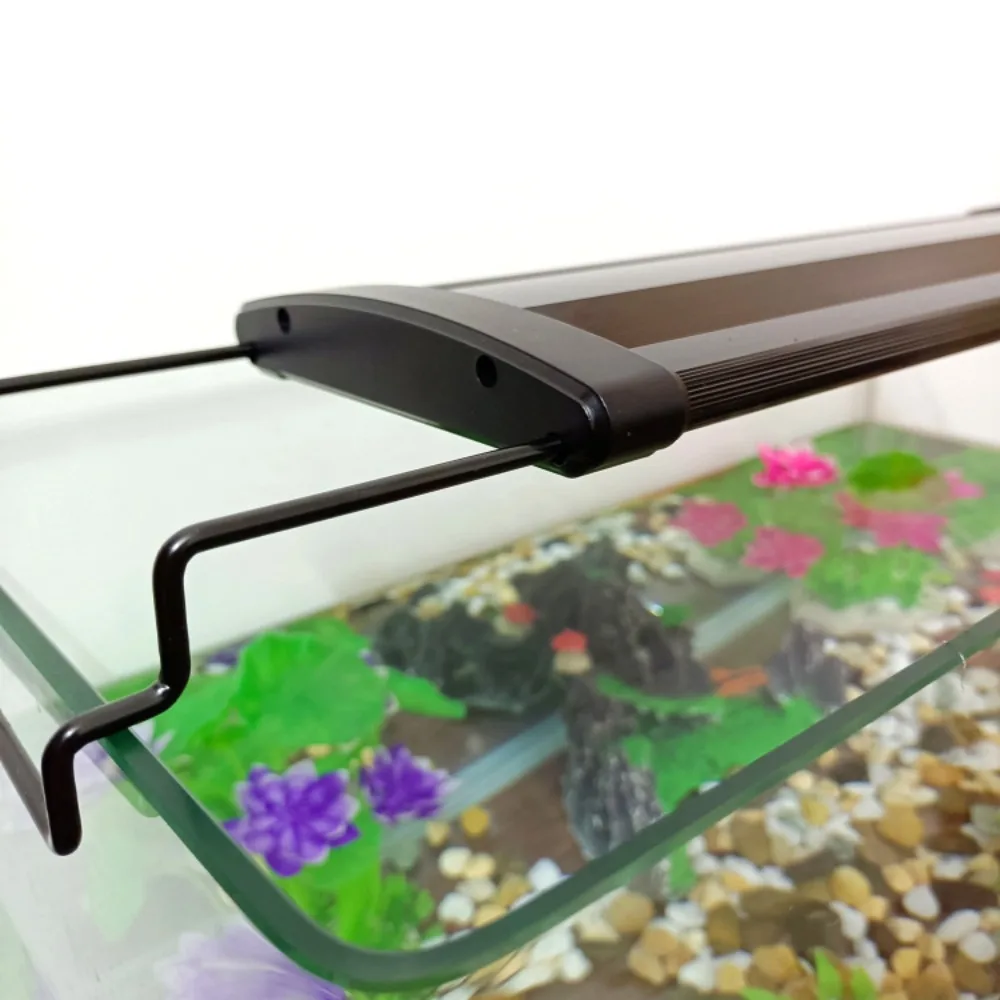 Dimmable Fish Tank Light, LED Aquarium Light with Adjustable Brackets,Plant Grow Lamp, Saltwater Coral Reef Light, Time Setting