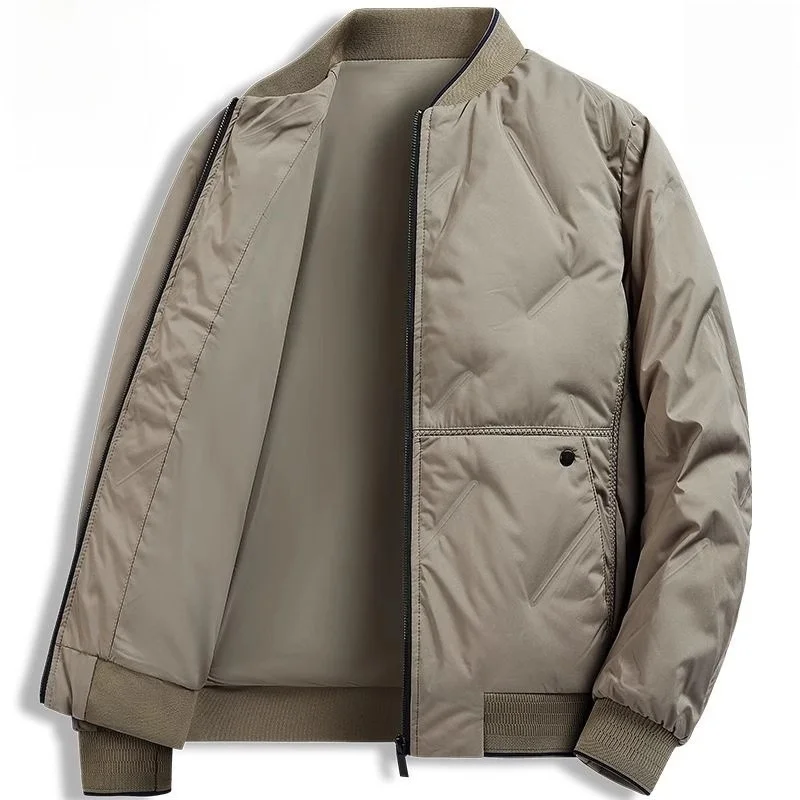 

Thiened Winter Jaet, мужское легкое пуховое пальто с хлопковой подкладкой, ветрозащитное, морозостойкое, с шаровым воротником, повседневное деловое пальто