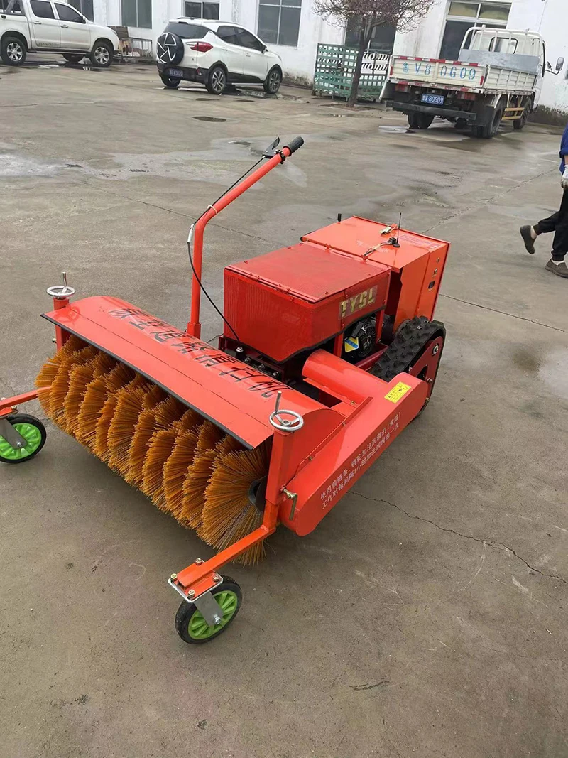 

15 horsepower Diesel 100cm or 120cm width Remote control Smart Snow Sweeper Snow Removal machine