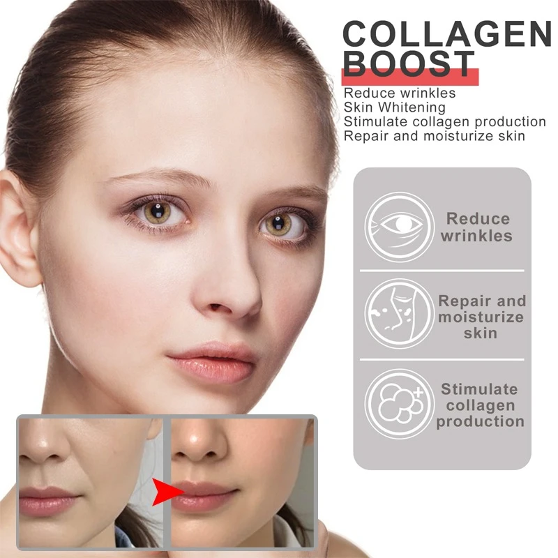 الكولاجين دفعة ثبات كريم ايسنس تتلاشى الخطوط الدقيقة الوجه اشراق الكولاجين الداعم مع حمض الهيالورونيك العناية بالبشرة #4