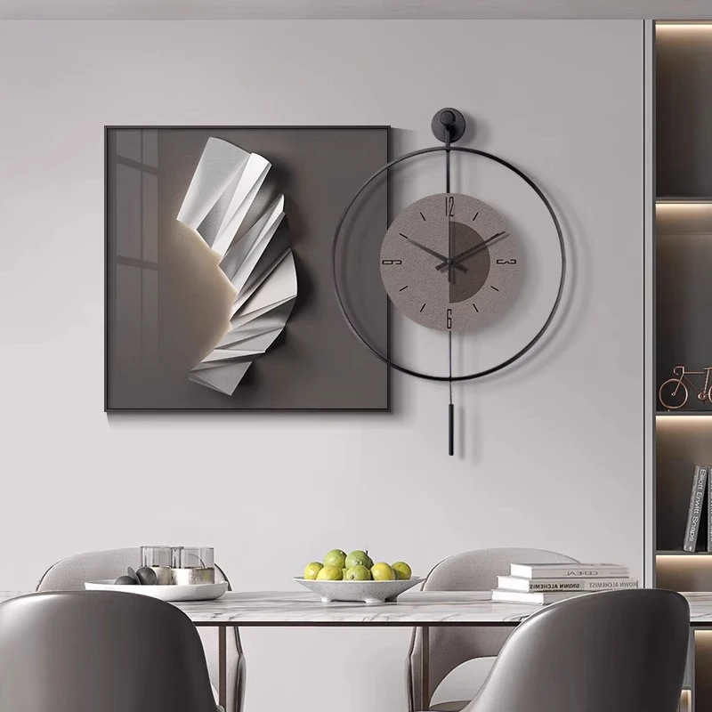 

Restaurant decoration painting simple living room wall wall hanging clock painting wall clock